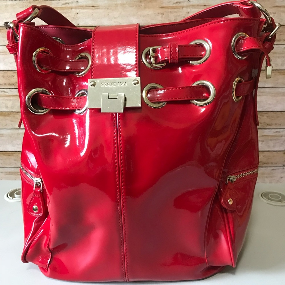 Beautiful Bravo USA Shiny Patent Leather Bag
